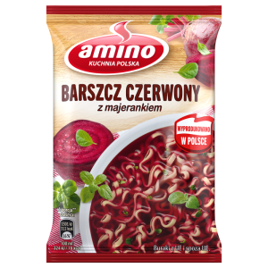 Amino Zupa błyskawiczna barszcz czerwony z majerankiem 66 g